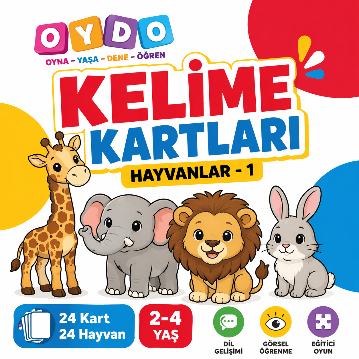 Oydo Kelime Kartları Hayvanlar 1