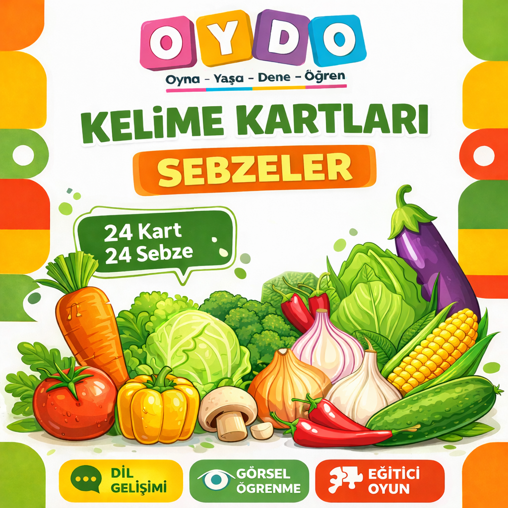 Oydo Kelime Kartları Sebzeler